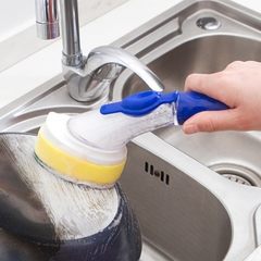 Multifunctional liquid cleaning brush, long handle decontamination brush, press type liquid cleaning