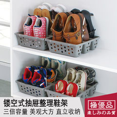 Japanese brand shoes shoe box room shoes rack creative shoe shoe drawer shoebox Hollowed out type (grey section)