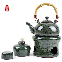 The alcohol stove heating base glaze purple tea tea teapot handle cooking temperature Kung Fu Tea Green glaze