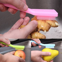 Hanging with colorful fruits and vegetables fruits and vegetables cleaning brush brush handle mud cleaning brush