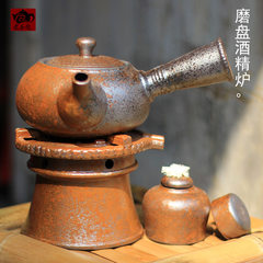 The old tea tea pot stove ghost alcohol lamp kettle pot coarse pottery scoriaceous grinding wood alcohol stove temperature Yixing ore furnace Stone alcohol lamp furnace