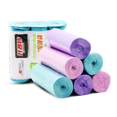 Kaipute thickened color point breaking type garbage bags, household garbage bags office cleaning bag kitchen garbage bag 3 rolls of blue 90 routine