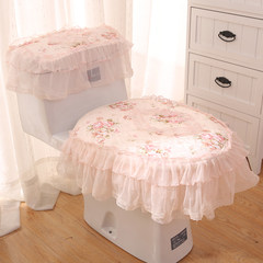Mail thickening toilet cushion three piece set, easy cover zipper lace, toilet seat three toilet seat ring Three sets of toilet with moonlight in the lotus pond