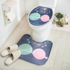 Cartoon garden toilet cushion, U shape pad, warm fashion seat ring cover, U type ground cushion package mail Two dolphins (combinations)