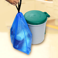 Home hotel bathroom drawstring automatic closing point breaking type environmental protection kitchen garbage bag garbage bag thick hand yellow thickening