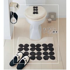 Special day black and white garden boutique toilet three sets / toilet ring /U pad authentic Black and white (Cover + circle +U pad)