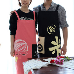 First taste of life Museum simple canvas home cleaning Kitchen Apron thickening, increasing men and women lovers work clothes Flower
