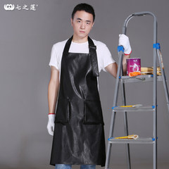 Men denim canvas leather apron apron adult 30067 repairman apron employees work clothes can be. Black leather