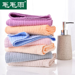 Drizzle pure cotton gauze towel soft, quick drying can not drop hair, lovers adult towel, bibulous face towel, household towel Pink 34x74cm