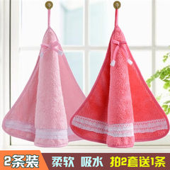 Hand towel, soft water absorbing coral fabric, hand cleaning cloth, Korean creative kitchen cloth, washing towel Red 2 44x35cm
