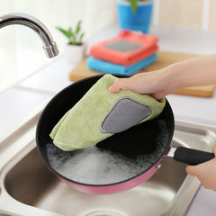 Yan Xin kitchen with 100 clean cloth, the hanging type microfiber cloth kitchen washing towel towel 33g thickening Color random