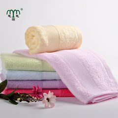 Plush fiber towel towel Home Furnishing rain at the adult supplies soft skin friendly cleansing towel towel Wide satin, light yellow
