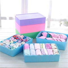 Thickening plastic underwear storage box, underwear and socks storage box, large cover bra storage box, drawer finishing box Pink 12