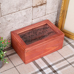ZAKKA day do old red box, cosmetic box, solid wood furniture, jewelry box, glass box