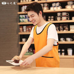 Tea shop kitchen Korean Mens simple apron 79177 coffee shop waiter apron men's work clothes Violet