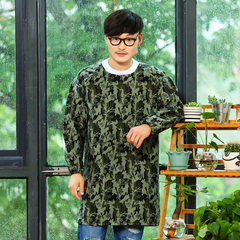 Housework Mens Long Sleeved apron antifouling oil proof smock adult Korean fashion Kitchen Apron anti clothing bag mail Jungle camouflage