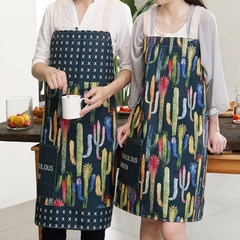 A couple of lovely kitchen clean adult apron thickened oil sleeveless smock antifouling Home Furnishing clothes Cooking Apron Bb medium