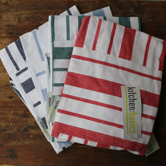 Kitch*n Gucci full color striped cotton USA apron XL thick red green gules