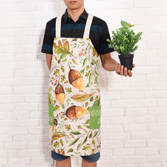 Rural small fresh cotton fabric apron oil clean kitchen apron Home Furnishing overalls waist sleeveless apron WQ-022