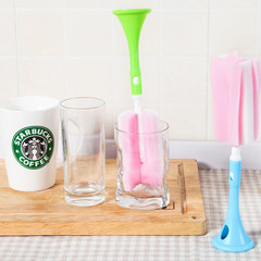Kitchen long handle glass cup, sponge brush, cleaning bottle, brush, brush, cup, brush, color random