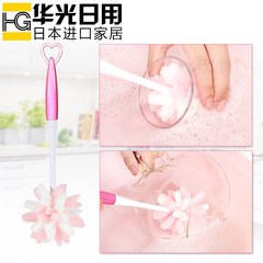 Japanese AISEN big ball bottle brush, long handle sponge cup brush, cup cleaning brush, strong dirt cleaning brush