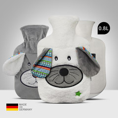Germany imported Fashy cartoon children PVC water filling water jacket hot water bag warm water bag 65191 0.8L Grey donkey embroidery