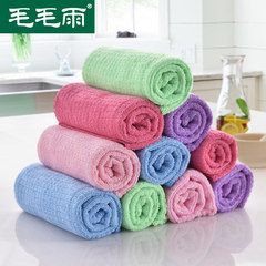 Special offer every day 8 kitchen cloth oil absorbent lint Baijie cloth to wipe the table cloth towel to wash the dishes 2 green +2 pink +2 rose red +2 purple