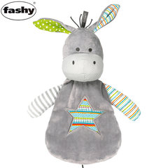 Germany imports Fashy adorable baby cartoon embroidered gray donkey, high density PVC injection plumbing hot water bag 0.8L Light grey