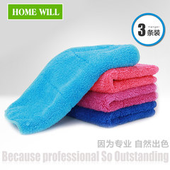 3 sets of water can not suck hair thickening coral velvet wipes floor furniture table glass kitchen cleaning cloth cleaning [3 Pack random]