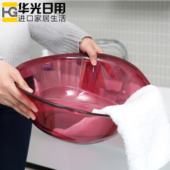 Japanese and craftsman thicken plastic washbasin, wash basin thickening basin wash dish basin wash basin, large transparent Basin Large red