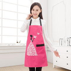 A simple sleeveless apron waterproof oilproof and antisoil overclothes Home Furnishing kitchen strap fresh Korean body apron Coffee Brown