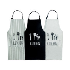 Ezicok male body sleeveless apron straps Home Furnishing cute fashion female minimalist kitchen Cotton Apron Kitchen fringe