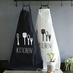 Vanger creative personality Nordic style cloth art apron Korean style fashion halter apron kitchen household sleeveless apron 01. Kitchen -[beige]