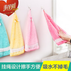 Melia towel hanging type fiber cloth lovely household absorbent kitchen towels toilet towel hanging Towel 1 [color random delivery]