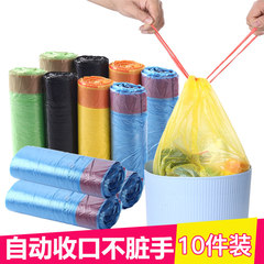 Japanese garbage bag, household portable kitchen, black, large and medium-sized disposable thickening plastic bags 10 volumes Trumpet (10 rolls) routine