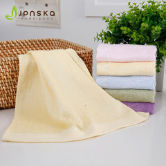 Bamboo fiber towel towel family household absorbent towel Cotton soft tissue of adult children wash towel Yellow (33*34cm) 34x33cm