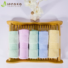 The towel family of bamboo charcoal fiber cotton towel household adult small towel super soft absorbent towel for children Pink 34x30cm