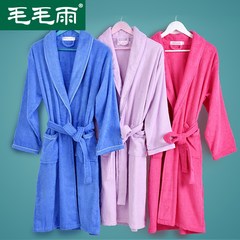 Drizzle Cotton Bathrobe cotton towelling bathrobe and Home Furnishing sleep long steam service lovers XXL Mid thick spring jasmine yellow