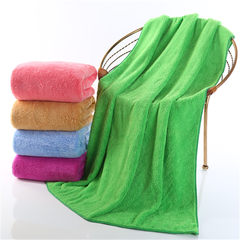 Super thick coral towel, soft super absorbent towel, superfine fiber soft towel, special package mail Coral velvet Towel Pink 140x70cm