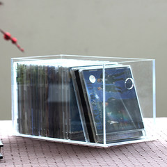 Happy life of transparent acrylic CD disc storage box finishing box without a cover desktop large box transparent