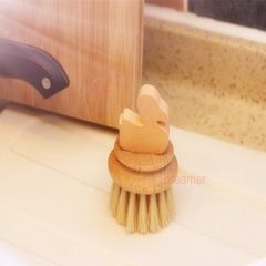 Zakka grocery cute adorable Department of wooden duck pot brush brush cleaning brush Japanese groceries kitchen supplies