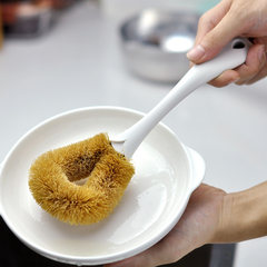 Xi natural palm pot brush, non stick oil, long handle clean brush, pan brush, dishwasher brush, oil removal, kitchen brush