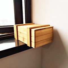 Mini Fruit with cover small wooden jewelry box wood retro ZAKKA log desk box Log color