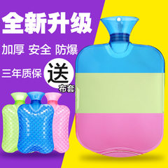 Hot water bag filling water plumbing bag large hand warmer warm stomach warm belly thickening explosion-proof house warm water treasure Twill green (cloth)