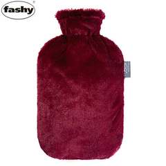 Germany imported Fashy water injection safety explosion proof traditional high density PVC warm hand belly stomach treasure hot water bag Claret