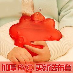 Hot water bag infusion hand warming bag Bao plumbing detachable water filling hot water bag to send cloth auspicious clouds warm water bag gules