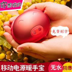 Macarons hand warmer warm baby cute mini USB charging portable electric heater explosion-proof electric warm hot cake Brother pig hand warmer -- tuhao gold