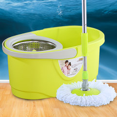 Jie Shibao household hand pressure double drive labor free hand wash mop mop bucket mopping mop barrel rotation good God drag Boutique listing 4 Metal basket Reinforced bar + plastic disc