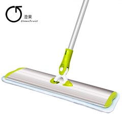 Orange fruit household mop 40cm wooden floor flat mop mop mop mopping rotary sticky button tile dust mop Picture color