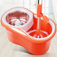 100 good world orange waistline rotary mop bucket mop mop mop mop magic special offer 2 Metal basket Reinforced bar + plastic disc